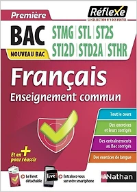 Français, enseignement commun première, bac STMG, STL, ST2S, STI2D, STD2A, STHR : nouveau bac: nouveau bac