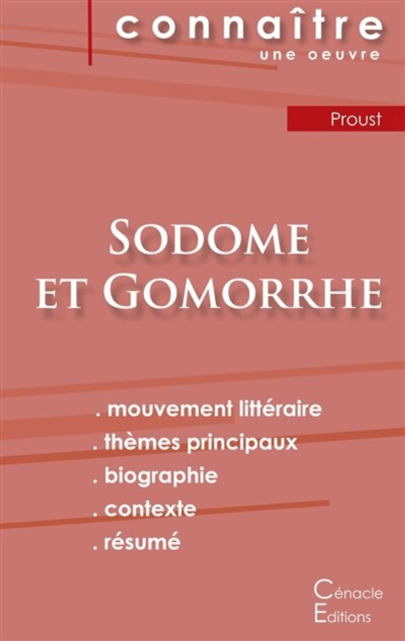 Fiche de lecture Sodome et Gomorrhe de Marcel Proust (Analyse littéraire de référence et résumé complet)