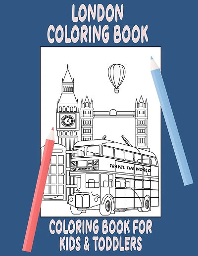 London coloring book for kids and toddlers
