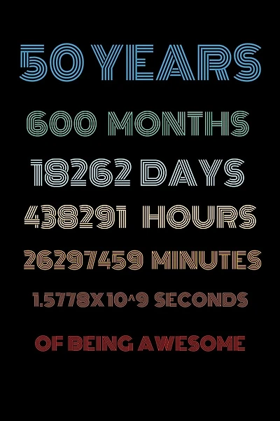 50 years of being awesome: Vintage Birthday gift for 50 years old / 50th birthday gifts for kids, men and women