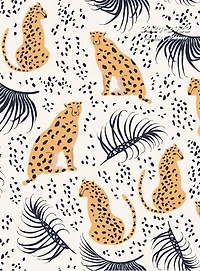 2021-2022 Monthly Planner: Large Two Year Planner (cheetahs With Palm Leaves Hardcover)