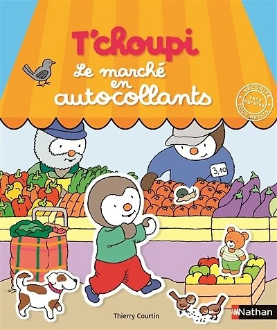 T'choupi: le marché en autocollants