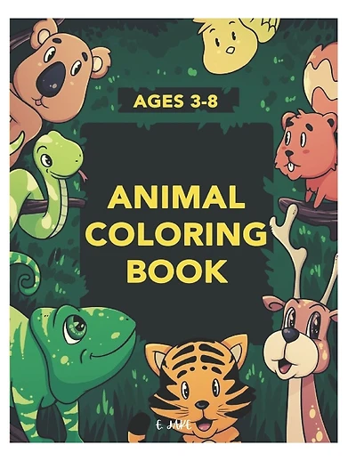 ages 3-8 animal coloring book: 50 great animal coloring picture collections.