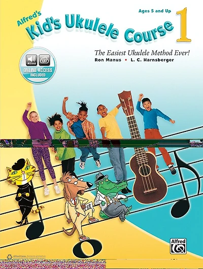 Alfred's Kid's Ukulele Course 1: The Easiest Ukulele Method Ever!, Book And Online Audio