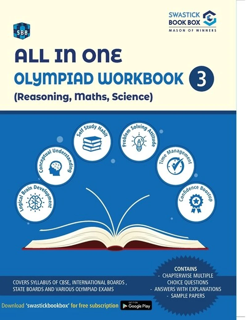 All in One Olympiad Workbook for Reasoning, Maths & Science - Class 3