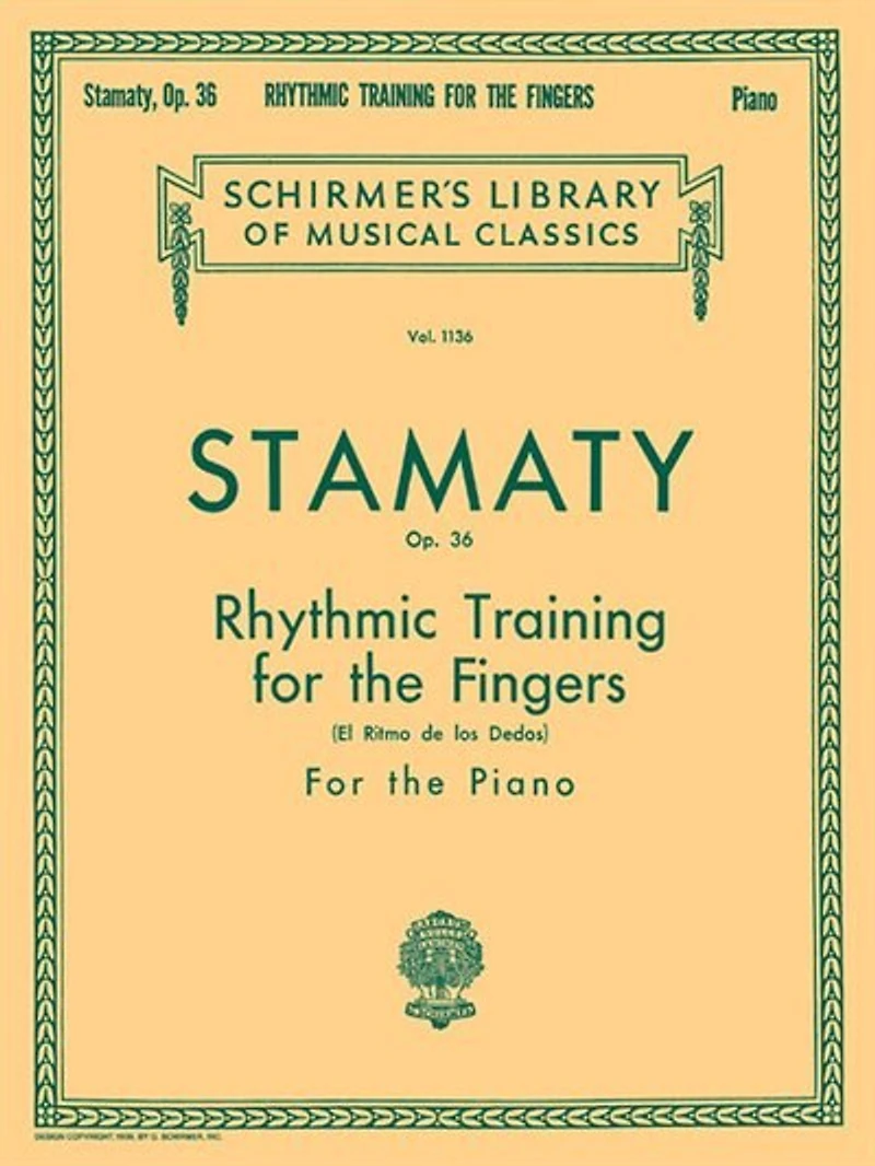 Rhythmic Training For The Fingers, Op. 36: Eng/sp Schirmer Library Of Classics Volume 1136 Piano Technique