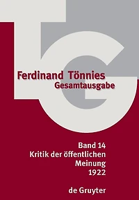 1922: Kritik der öffentlichen Meinung