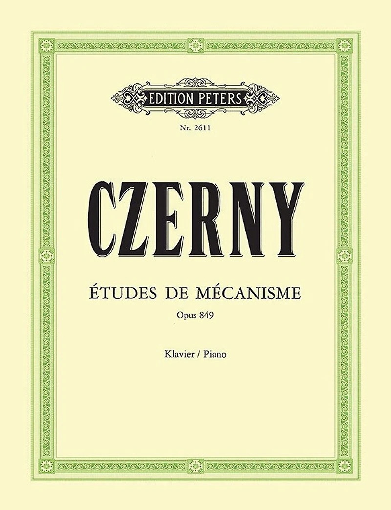 30 Etudes de mecanisme (Preliminary School of Velocity) Op. 849 for Piano: Preliminary Studies to the School of Velocity