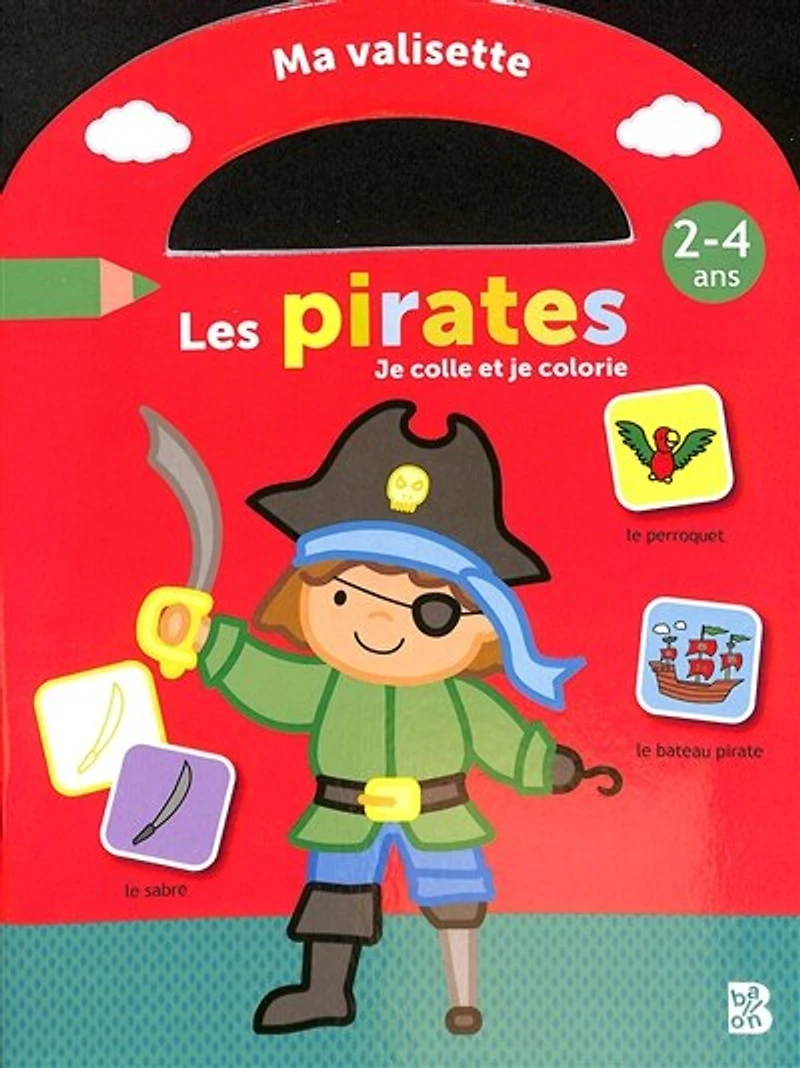 Les pirates: je colle et je colorie