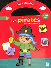 Les pirates: je colle et je colorie