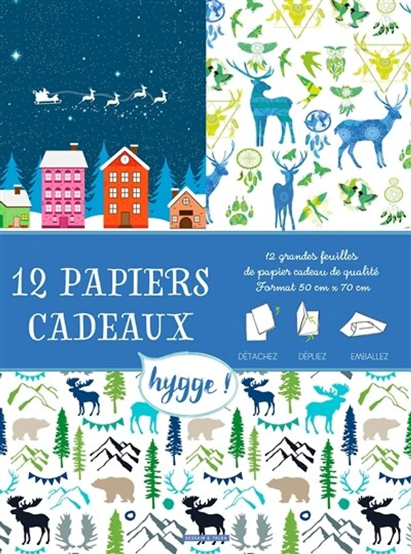 12 papiers cadeaux hygge !: détachez, dépliez, emballez