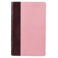 KJV Bible Giant Print Standard-size Faux Leather, Burgundy/Pink