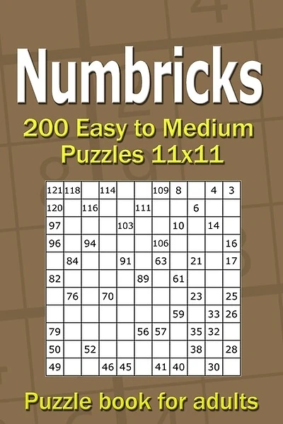 Numbricks puzzle book for adults: 200 Easy to Medium Puzzles 11x11