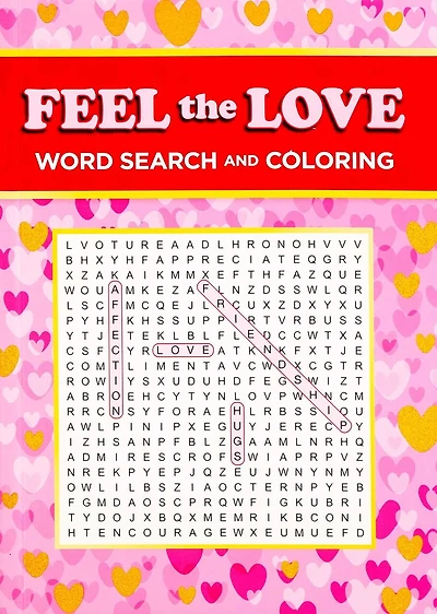 Feel the Love Word Search and Coloring