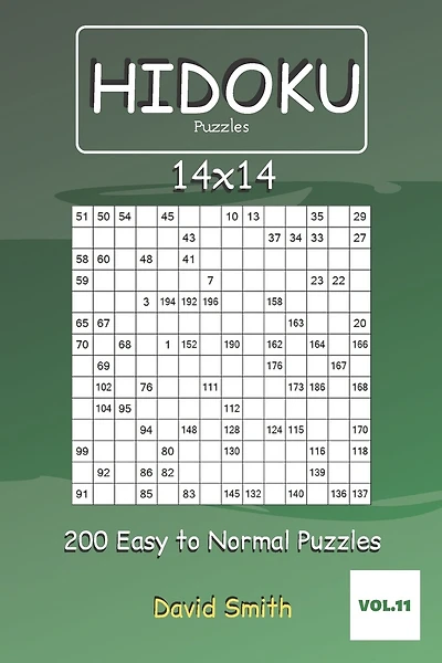Hidoku Puzzles - 200 Easy to Normal Puzzles 14x14 vol.11