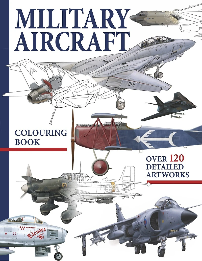 MILITARY AIRCRAFT COLOURING BK