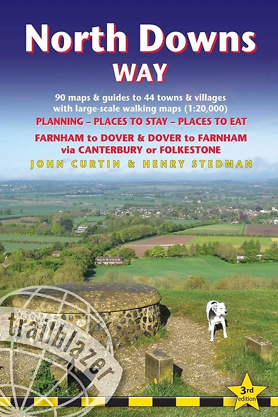 North Downs Way: British Walking Guide: Farnham-Dover-Farnham - 90 Large-Scale Walking Maps (1:20,000) & Guides to 44 Towns & Villages - Planning, Places to Stay, Places to Eat