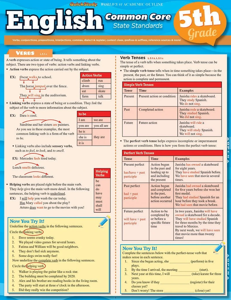 English Common Core 5th Grade