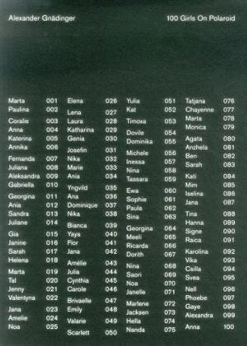 100 Girls On Polaroid: In Search Of The Lost