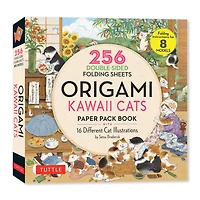 Origami Kawaii Cats Paper Pack Book: 256 Double-Sided Folding Sheets (Includes Instructions for 8 Models)