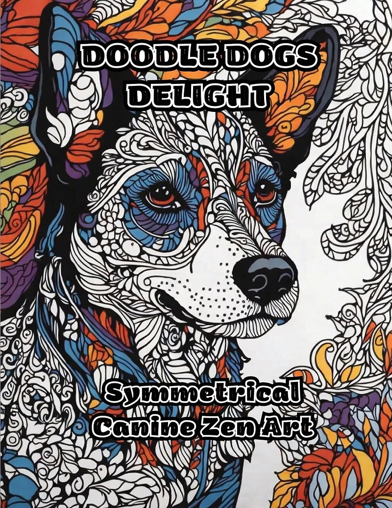 Doodle Dogs Delight: Symmetrical Canine Zen Art