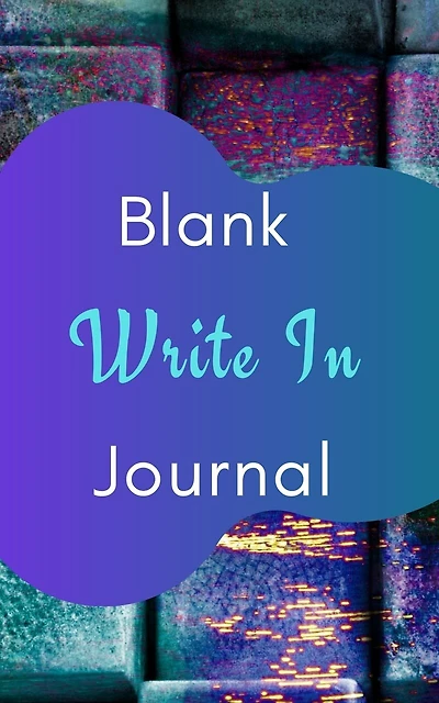 Blank Write In Journal (purple Blue Abstract Art Cover)