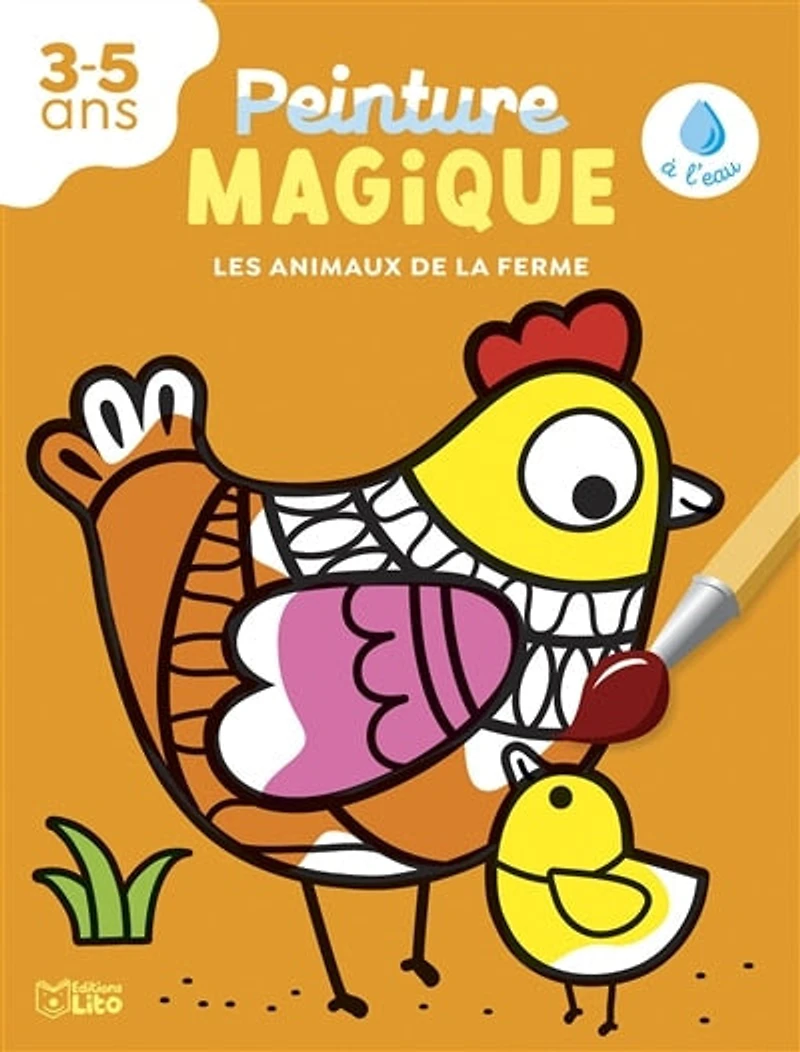 Les animaux de la ferme: peinture magique à l'eau