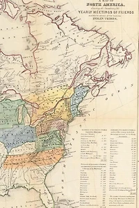 A Map Of North America, Denoting The Boundaries Of The Yearly Meetings Of Friends And The Locations Of The Various Indian [native American] Tribes - A Poetose Notebook / Journal / Diary (100 Pages/50 Sheets)