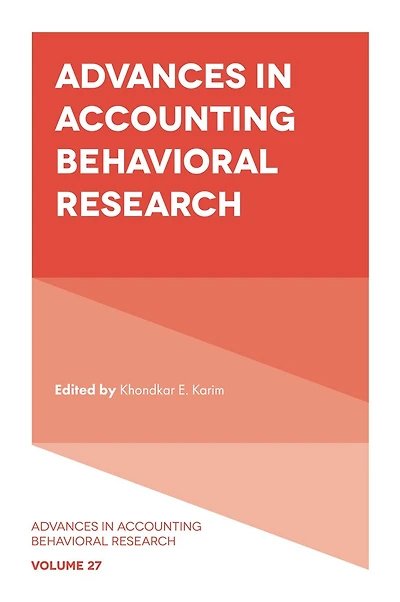 Advances Accounting Behavioral Research