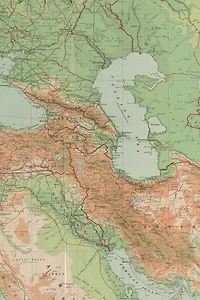 1921 Commercial Map Of The Middle East - A Poetose Notebook / Journal / Diary (50 Pages/25 Sheets): A Poetose Notebook / Journal / Diary (50 Pages/25 Sheets)