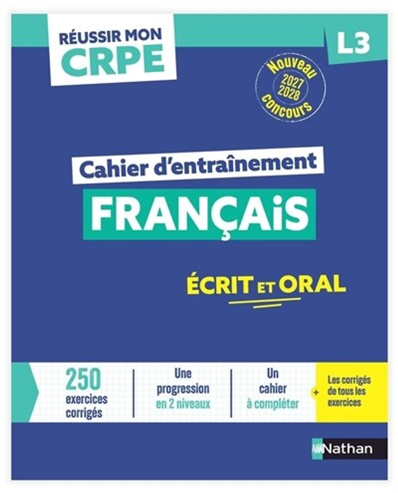 Français: cahier d'entraînement L3