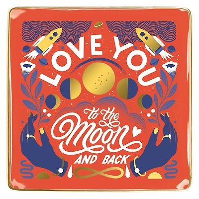 Love You To The Moon and Back Porcelain Tray