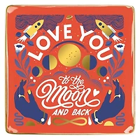 Love You To The Moon and Back Porcelain Tray