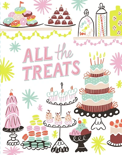 Love Muchly Greeting Cards: Birthday - All the treats (Pack of 6)