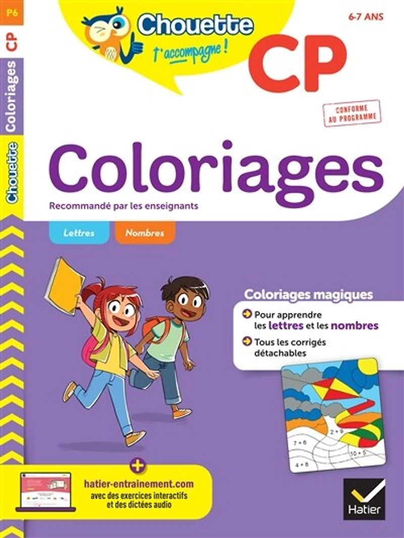 Coloriages pour apprendre les lettres et nombres, CP, 6-7 ans: nouveau programme
