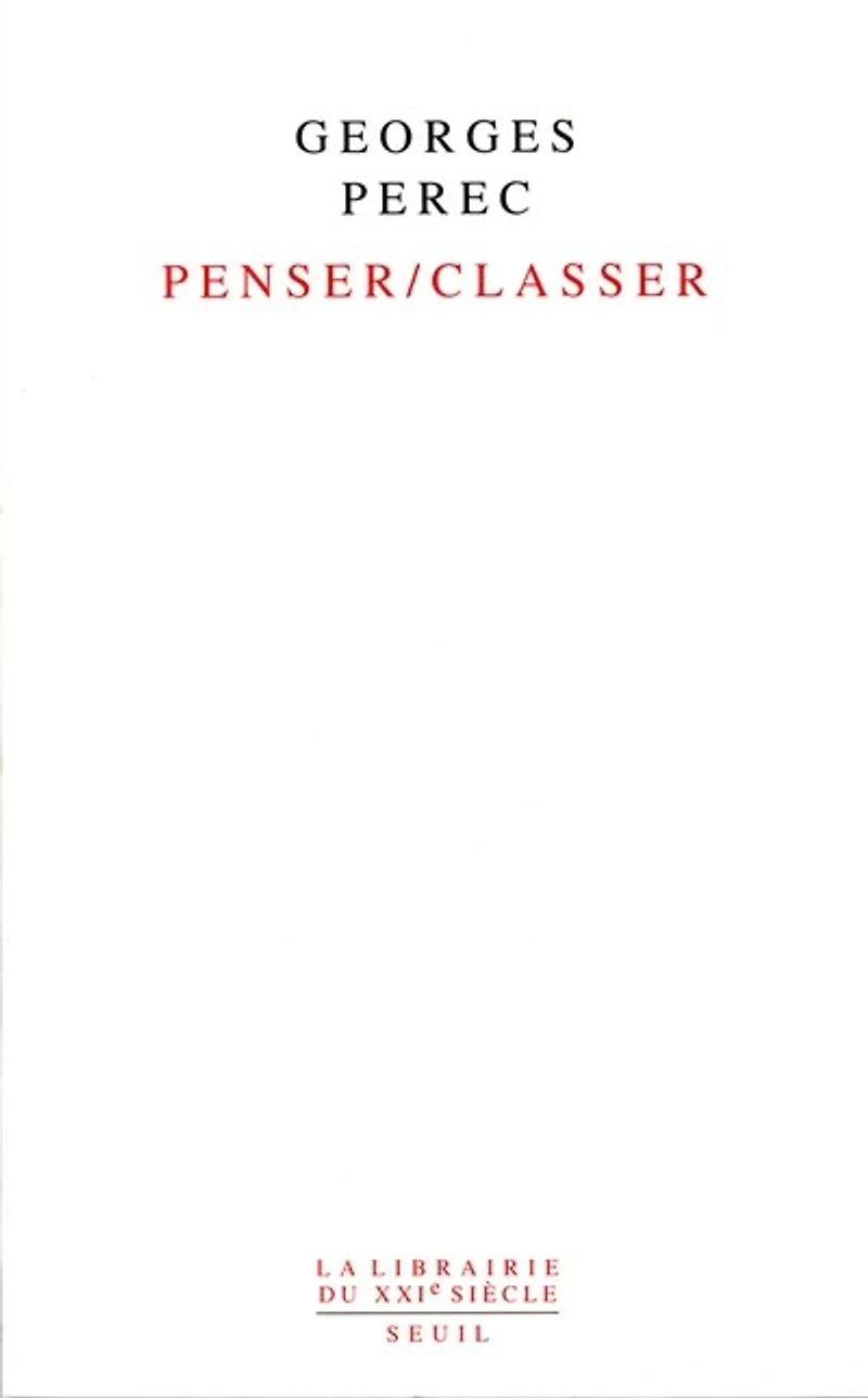 Penser, classer