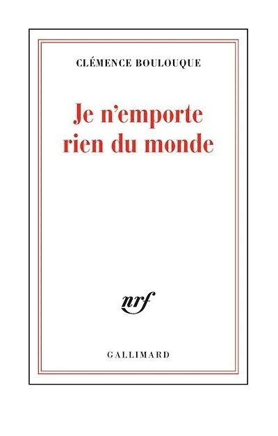 Je n'emporte rien du monde