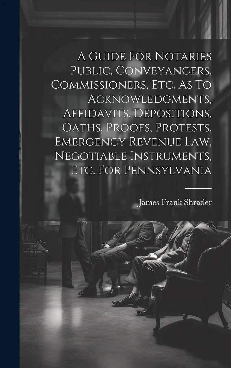 A Guide For Notaries Public, Conveyancers, Commissioners, Etc. As To Acknowledgments, Affidavits, Depositions, Oaths, Proofs, Protests, Emergency Revenue Law, Negotiable Instruments, Etc. For Pennsylvania