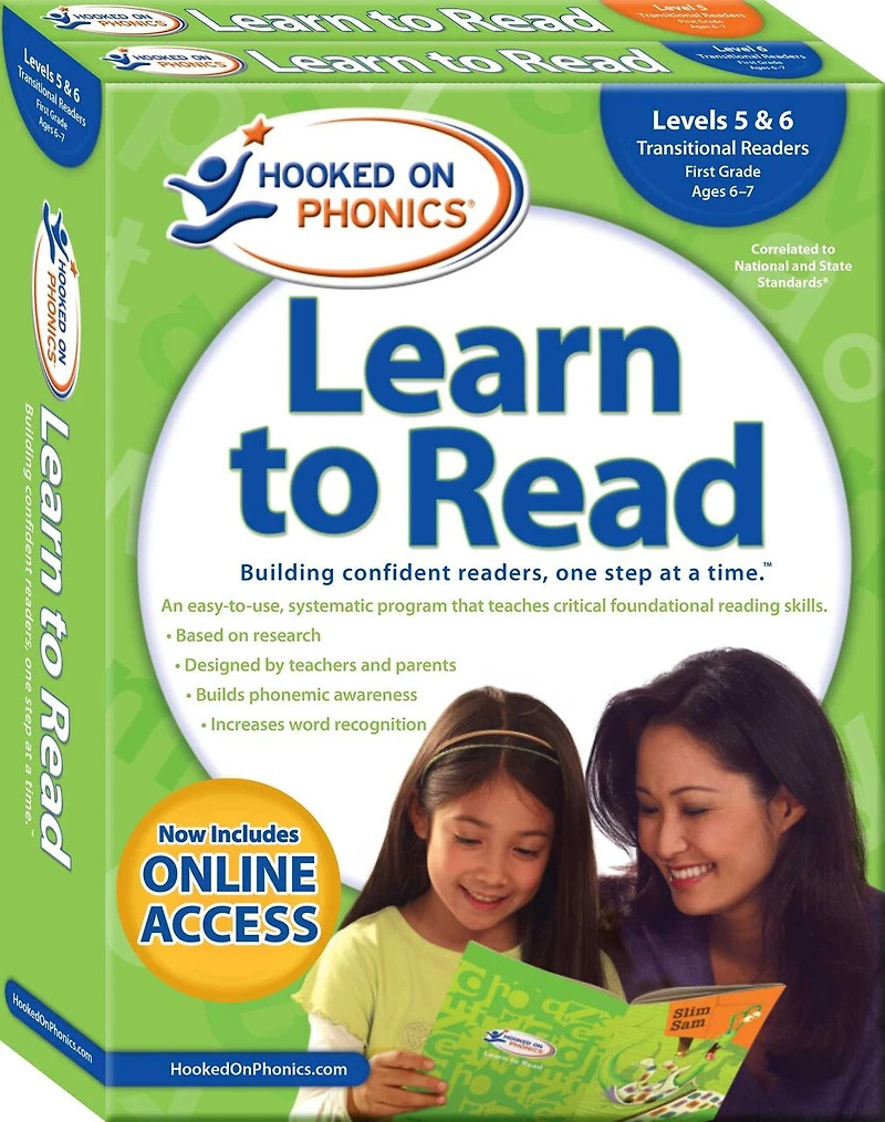 Hooked on Phonics Learn to Read - Levels 5&6 Complete: Transitional Readers (First Grade | Ages 6-7)