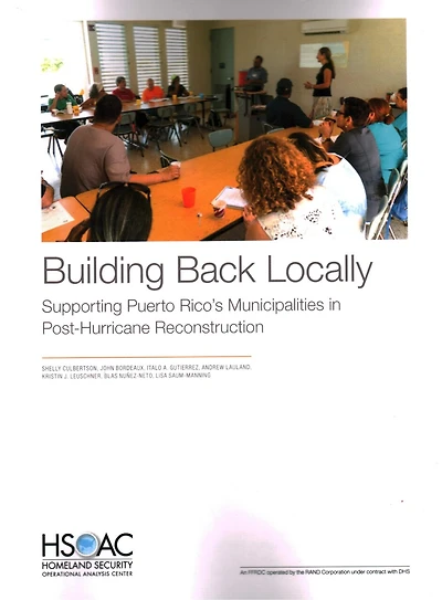 Building Back Locally: Supporting Puerto Rico's Municipalities In Post-hurricane Reconstruction