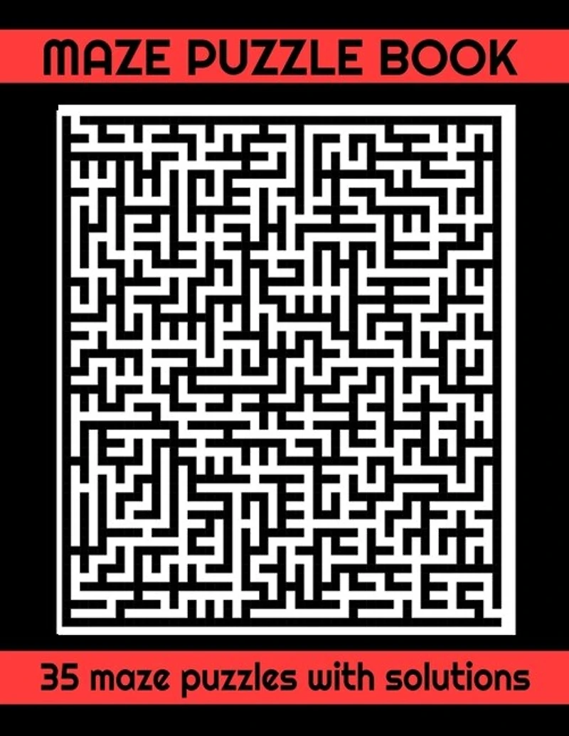 Maze Puzzle Book 35 Maze Puzzles with Solutions: Fun and Exciting Activity Book for Adults