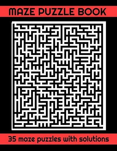 Maze Puzzle Book 35 Maze Puzzles with Solutions: Fun and Exciting Activity Book for Adults