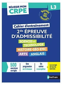 Cahier d'entraînement: histoire, géo, EMC, sciences et technologie, anglais, arts