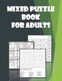 Mixed Puzzle book for Adults: Word search, Sudoku, Number Blocks - Brain teasers for adults
