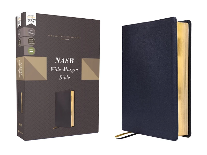 NASB, Wide Margin Bible, Leathersoft, Brown, Red Letter, 1995 Text, Comfort Print