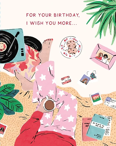 Love Muchly Greeting Cards: Birthday - For your birthday, I wish you more (Pack of 6)