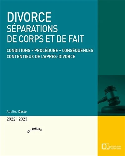 Divorce: séparations de corps et de fait, 2022-2023