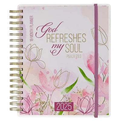 2025 Wire 18 Month Planner God Refreshes My Soul Ps. 23:3