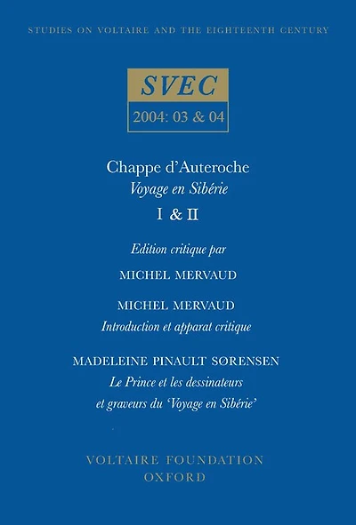 Chappe d'Auteroche: Voyage En Sibérie (vols I-II)