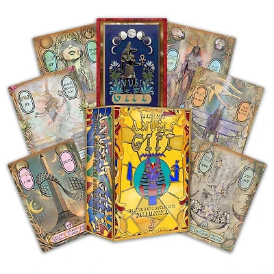 Anubis' Gift Oracle: Egyptian Wisdom for the Modern Seeker (50 Full-Color Cards and 306-Page Full-Color Guidebook)